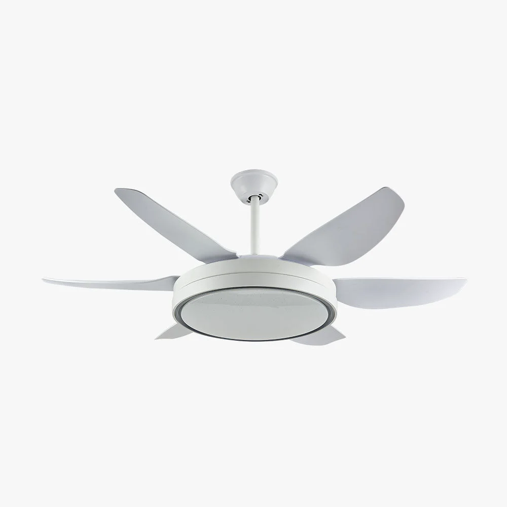 Easy-to-Use Haydn Weißer 6-Blatt-Deckenventilator mit Beleuchtung Grundlegend ∅130CM Secure