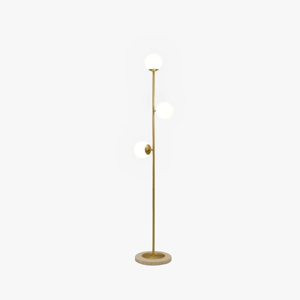 Classic Valentina Stehlampe 3-flammig Messing Glas 160CM Lang Quality