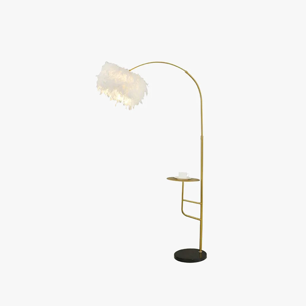 Premium O'Moore Bogen Feder Stehlampe Mit Einem Kleinen Tisch Metall 150CM Lang Stylish