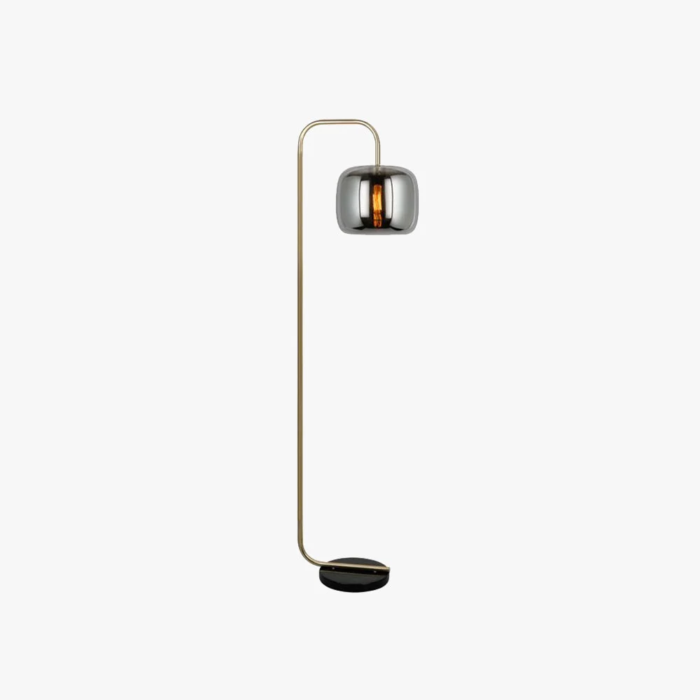 Exclusive Hailie Rauchgrau Stehlampe Metall Glas 160CM Lang Contemporary
