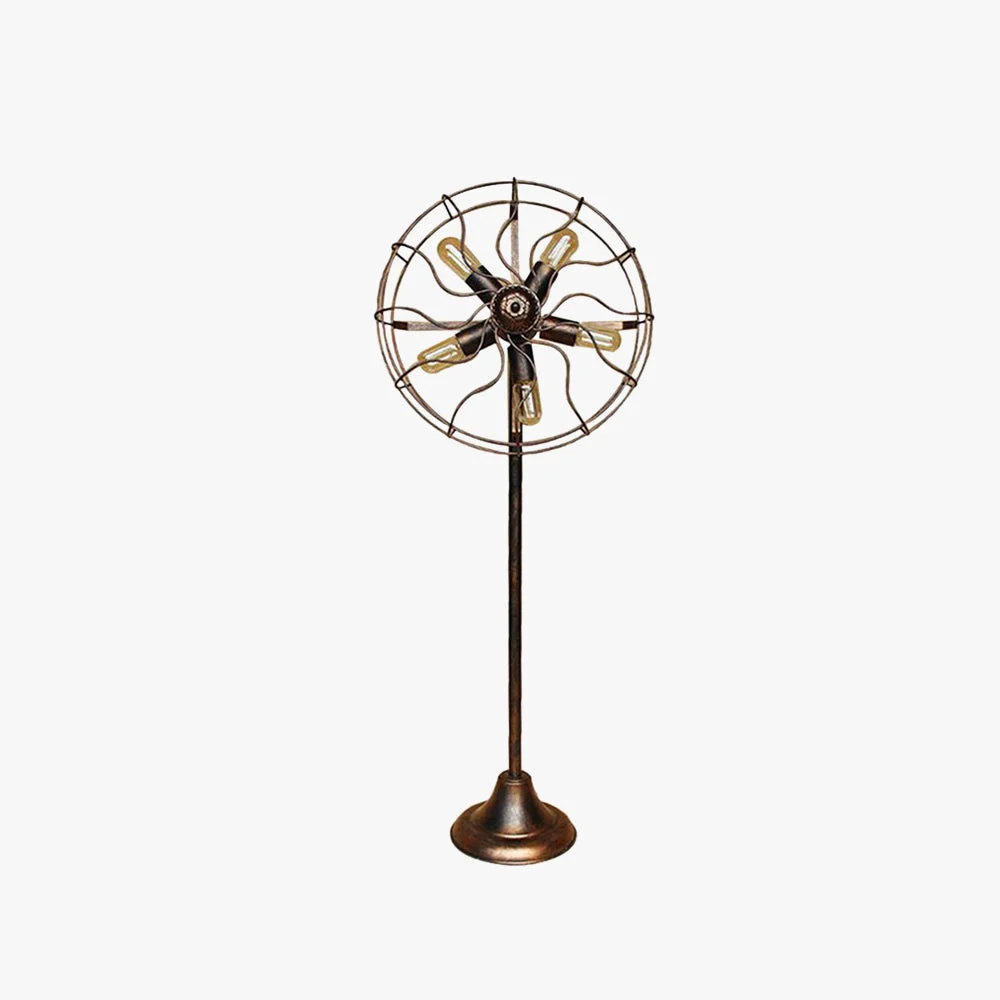 Smart Alessio Ventilator-Design Braune Stehlampe Metall 142CM Lang Responsible