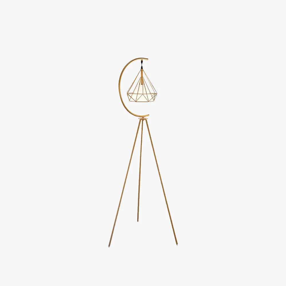 Outstanding Eryn Diamantförmiger Lampenschirm Stativ Stehlampe Metall 2 Farben 160CM Lang Trendy