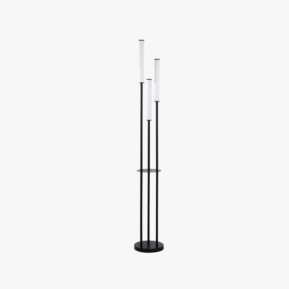 World-Class Eryn Schwarze Stehlampe Metall Arcyl 3-flammig 150CM Lang Selected