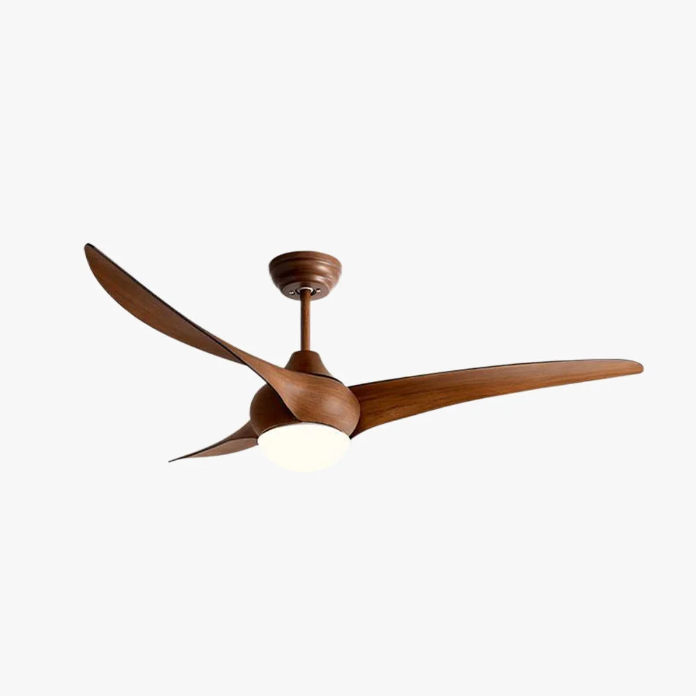 Professional Garner 3-Blatt Deckenventilator mit Beleuchtung Schwarz Braun ∅132CM Genuine
