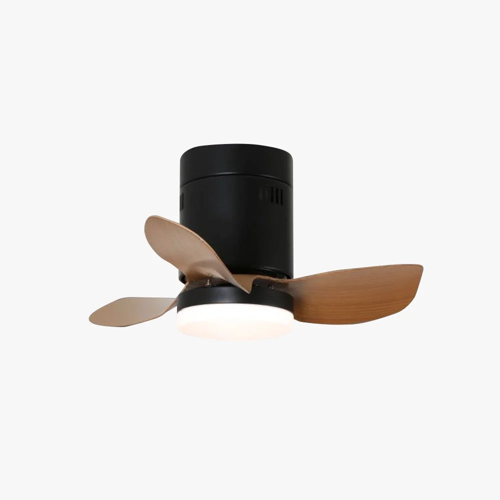 Prestigious Walters 3-Blatt Deckenventilator mit Beleuchtung Schwarz Braun ∅60CM Long-Lasting