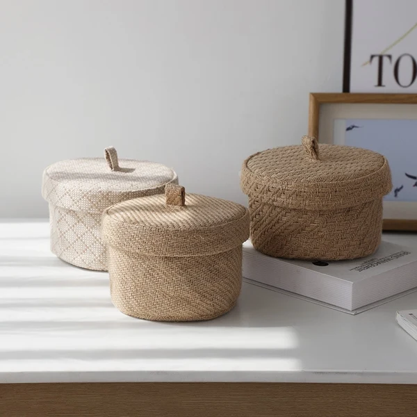 Modern Retro Woven Storage Basket Sophisticated