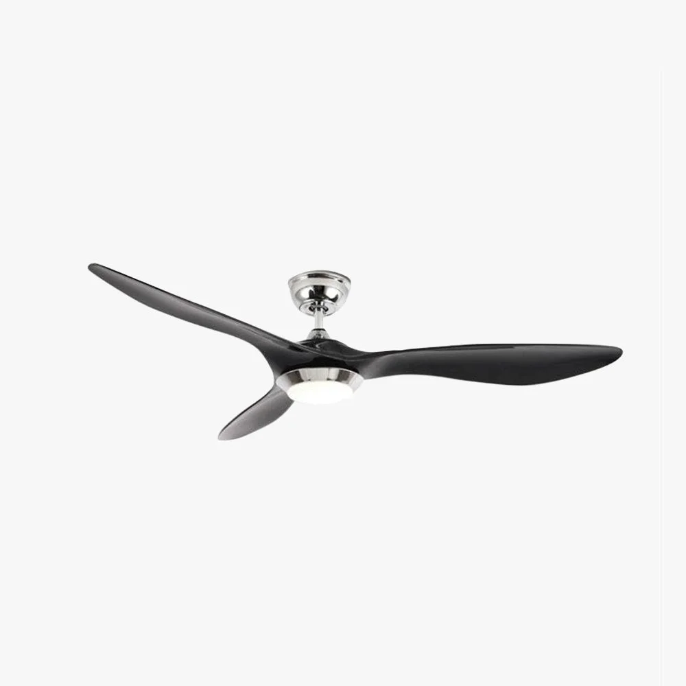 Environmentally Friendly Garner 3-Blatt Deckenventilator mit Beleuchtung Schwarz Gelb ∅132CM Superior