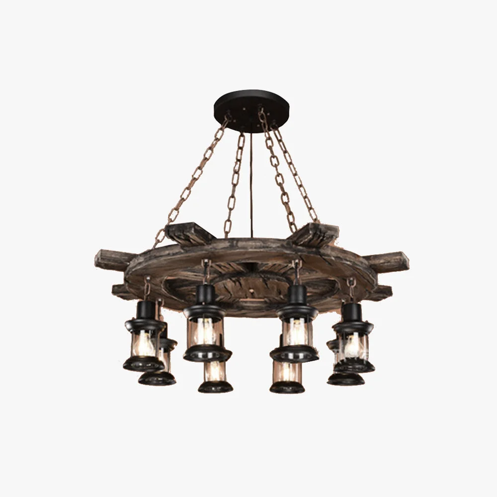 Comfortable Austin Ruder Pendelleuchte Metall Holz 8-flammig Breathable
