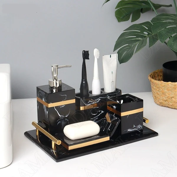 Convenient European Resin Bathroom Set Genuine