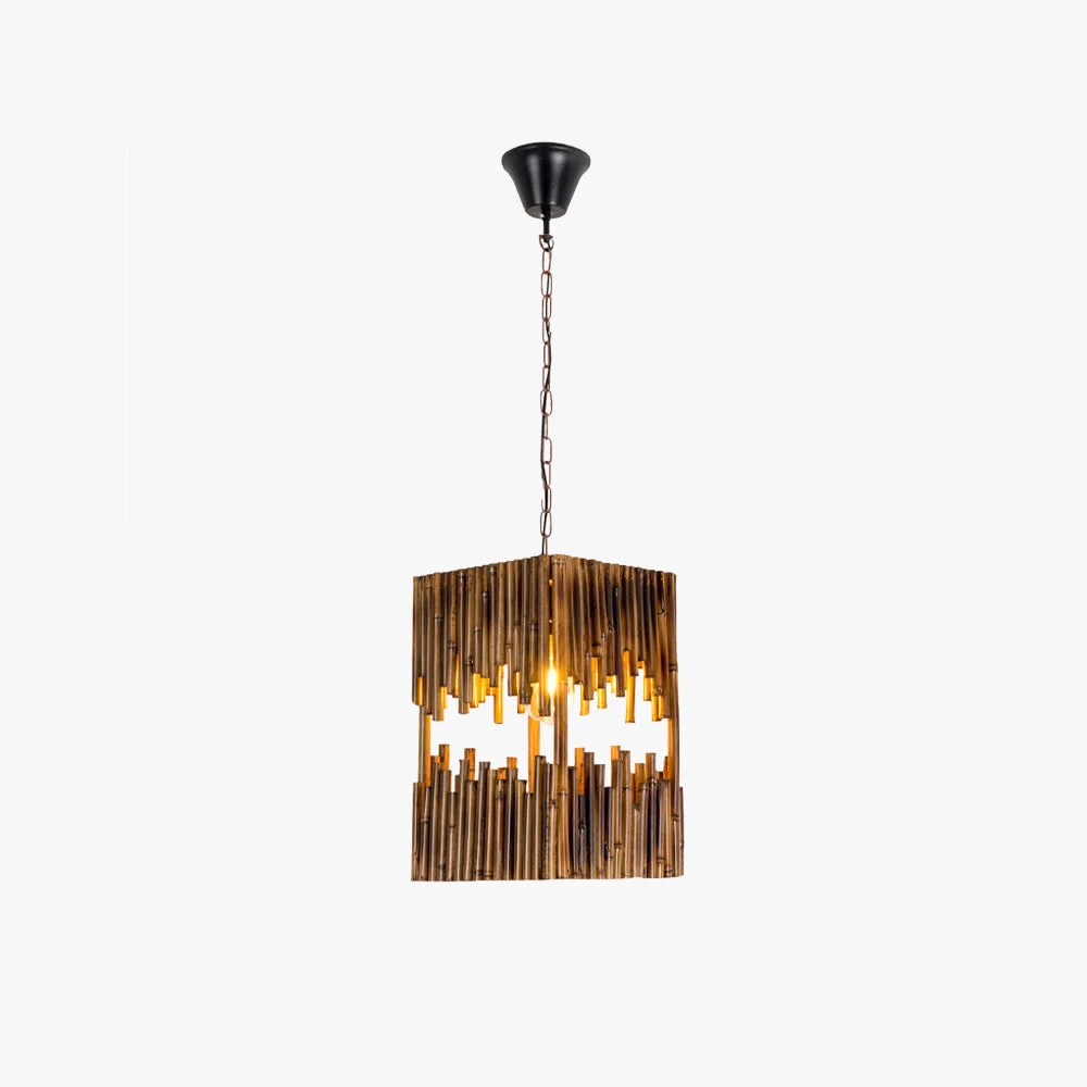 Convenient Austin Rechteckige Pendelleuchte Metall Holz Durable