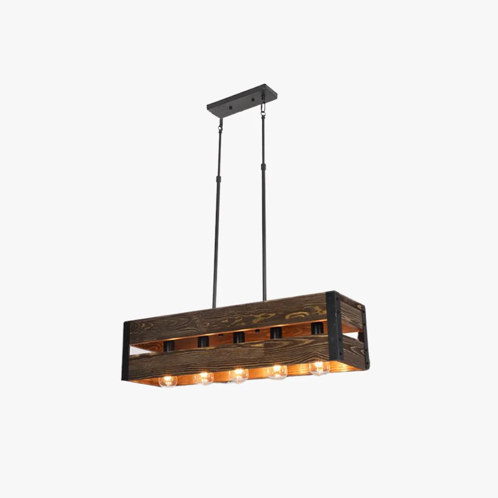 Fast Alessio Pendelleuchte Metall Holz 5-flammig 2 Stile Advanced