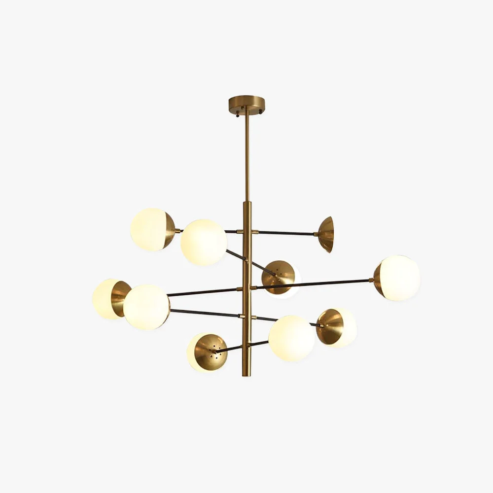 Unique Valentina Goldene Pendellampe 6 8 10-flammig Metall Glas Superior