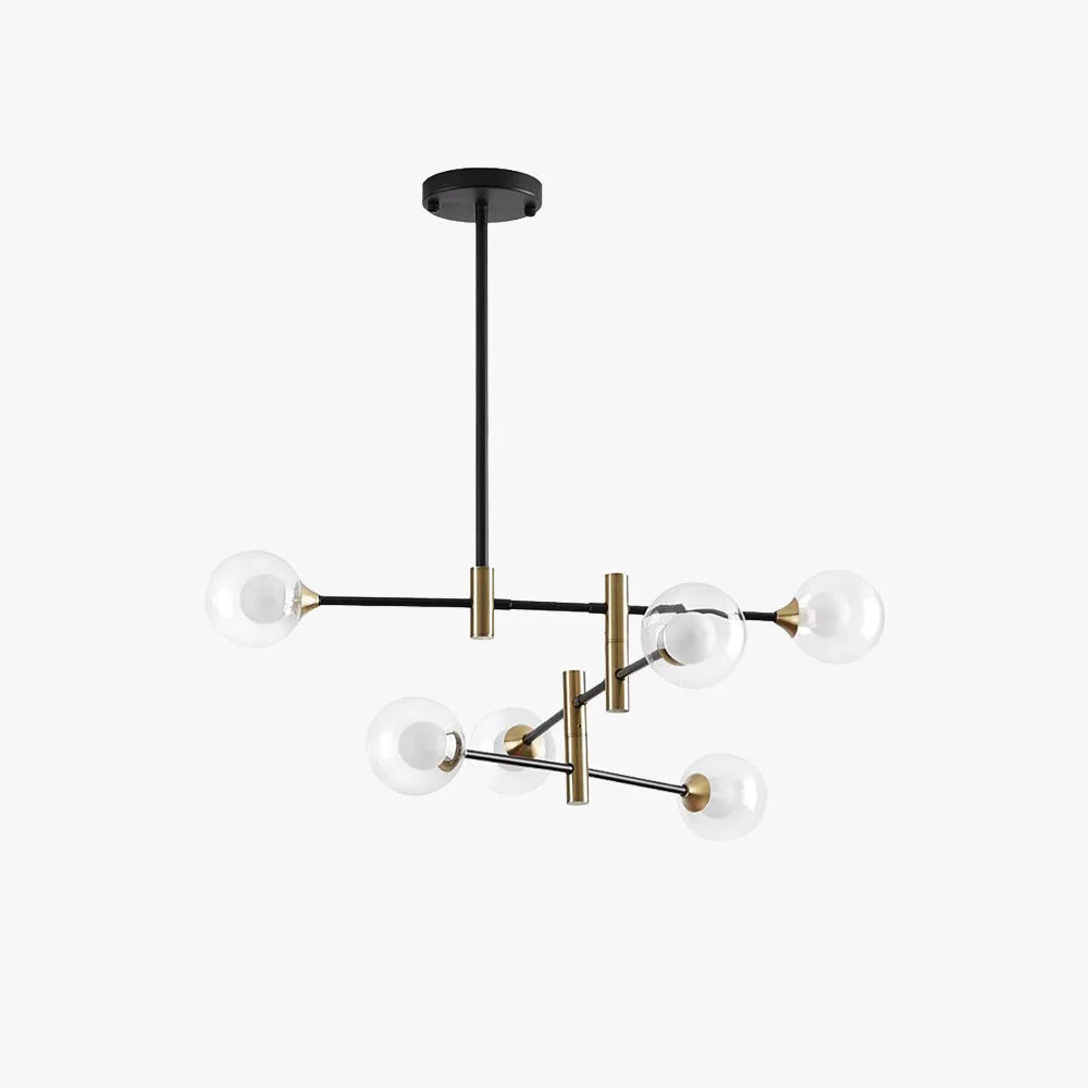 Specialty Valentina Goldene Pendellampe 4 6-flammig Metall Glas Enhanced