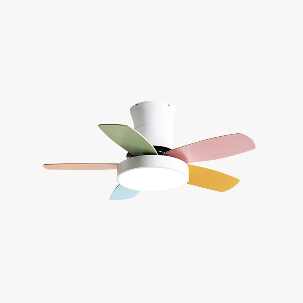 Eco-Friendly Morandi 5-Blatt Bunte Deckenventilator mit Beleuchtung ∅107CM High-End