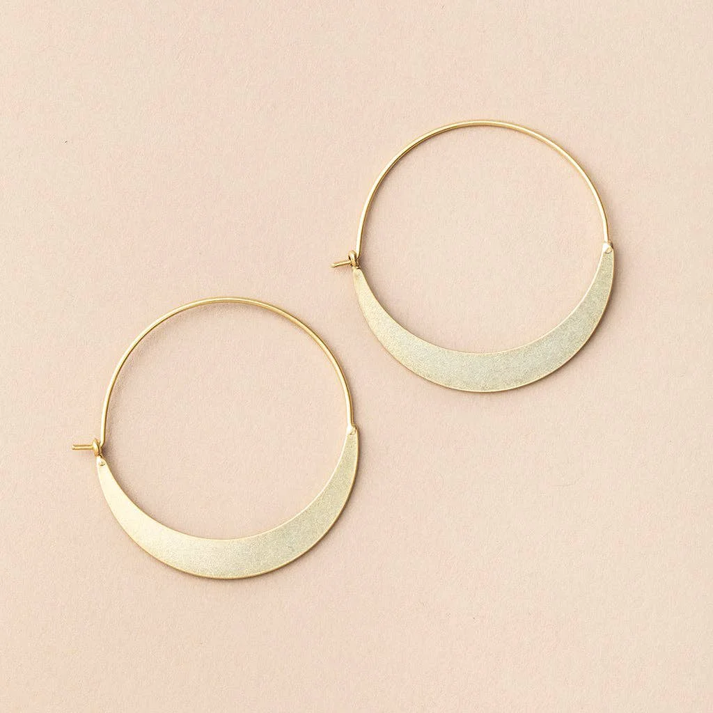 High-Quality Crescent Hoop Gold Earrings Smart