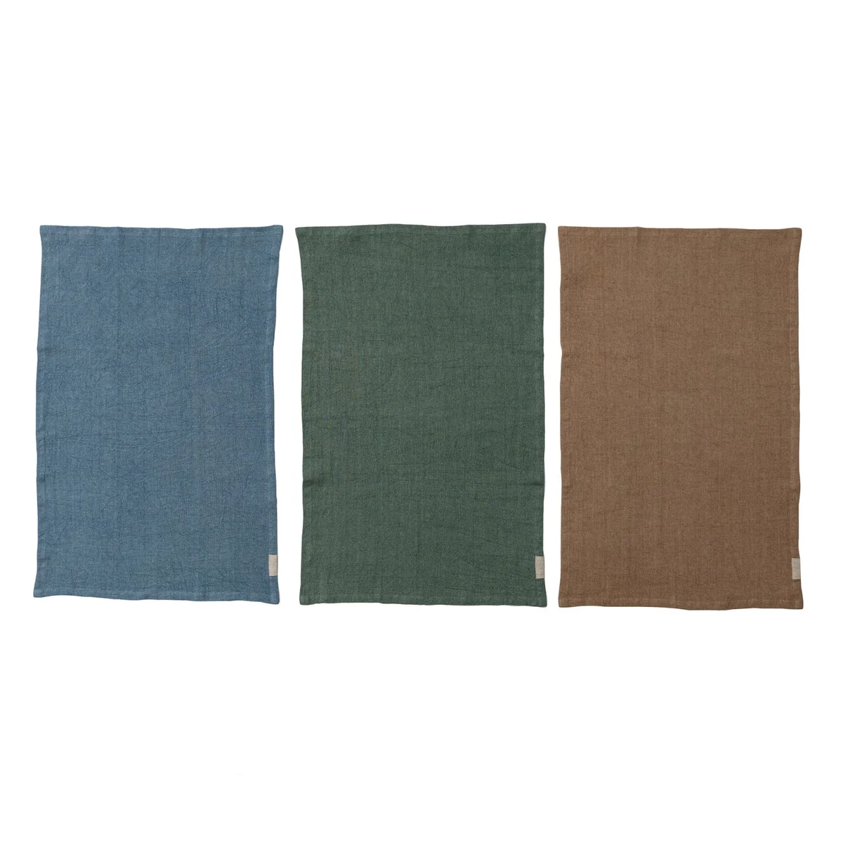 Organic Stonewashed Linen Blend Tea Towel w Tab High-Performance