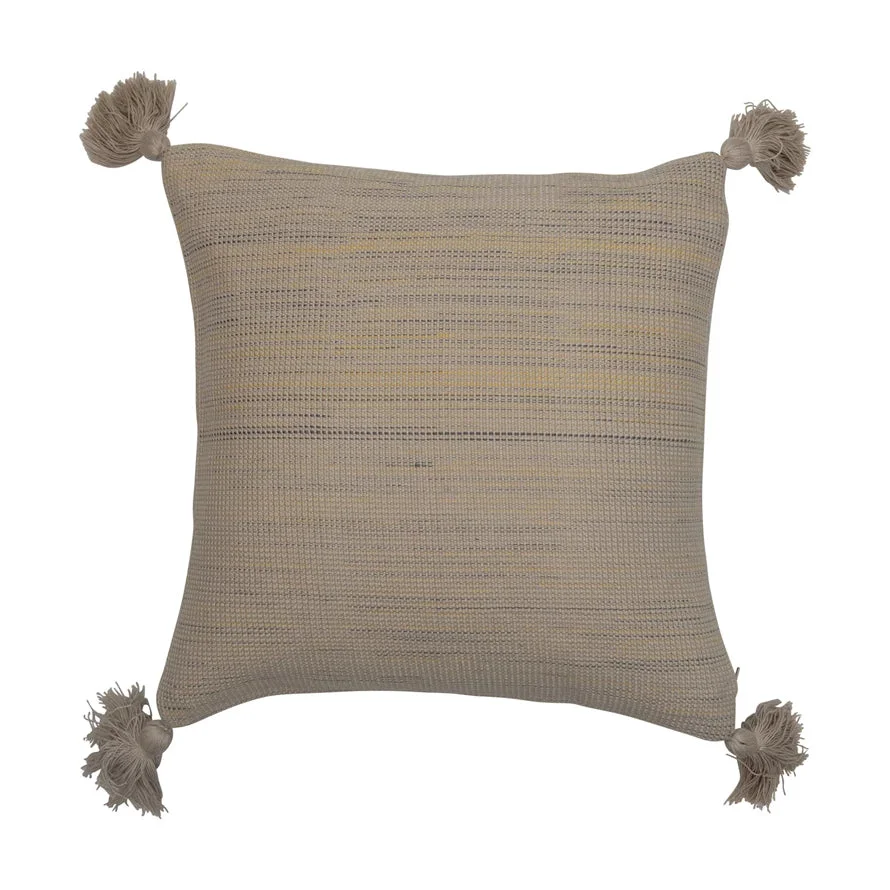 High-Grade 20 Woven Cotton Pillow With Tassels Classic