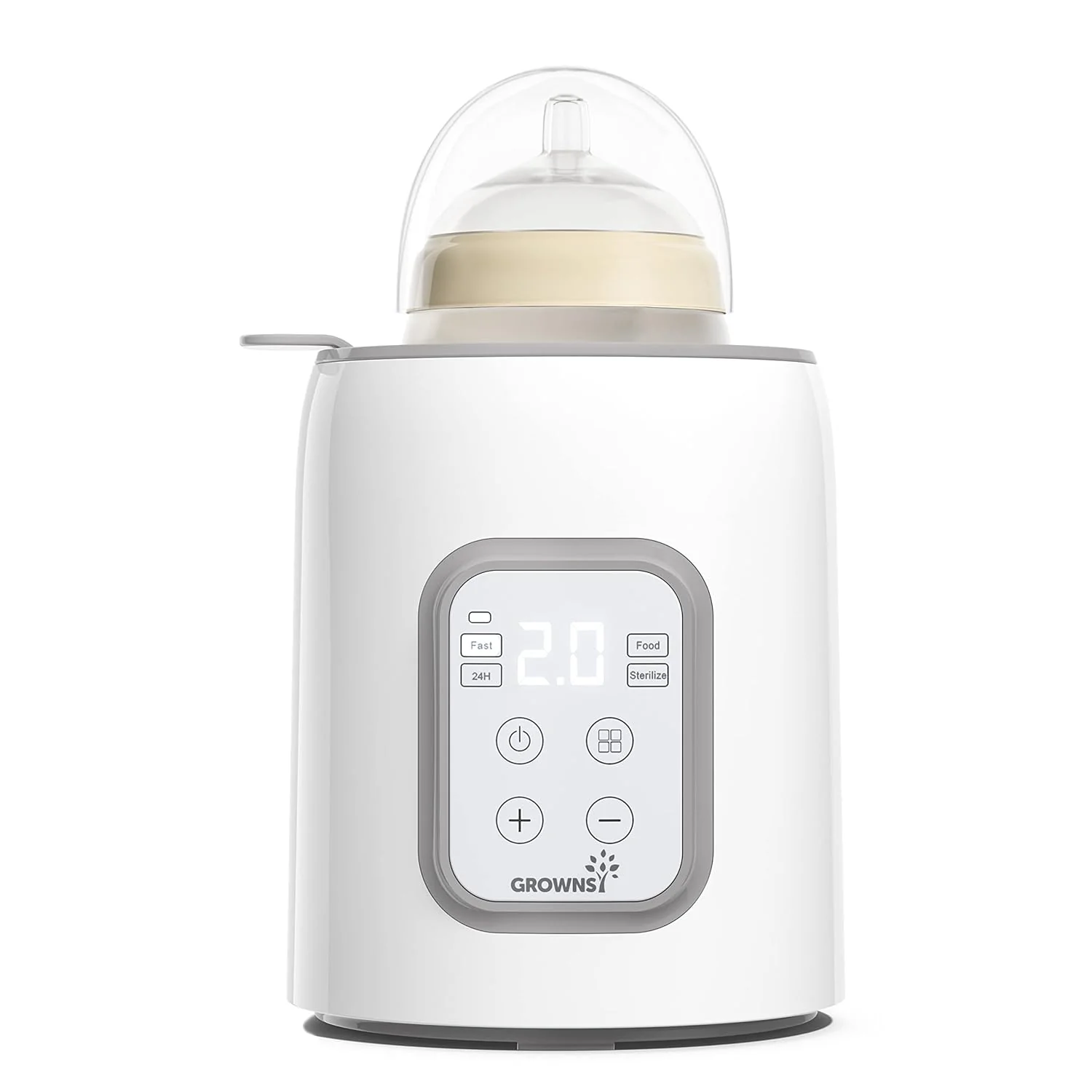 Modern Bottle Warmer Grownsy 8-in-1 Fast Baby Milk Warmer with Timer for Breastmilk or Formula Accurate Temperature Control with Defrost Sterili-zing Refined