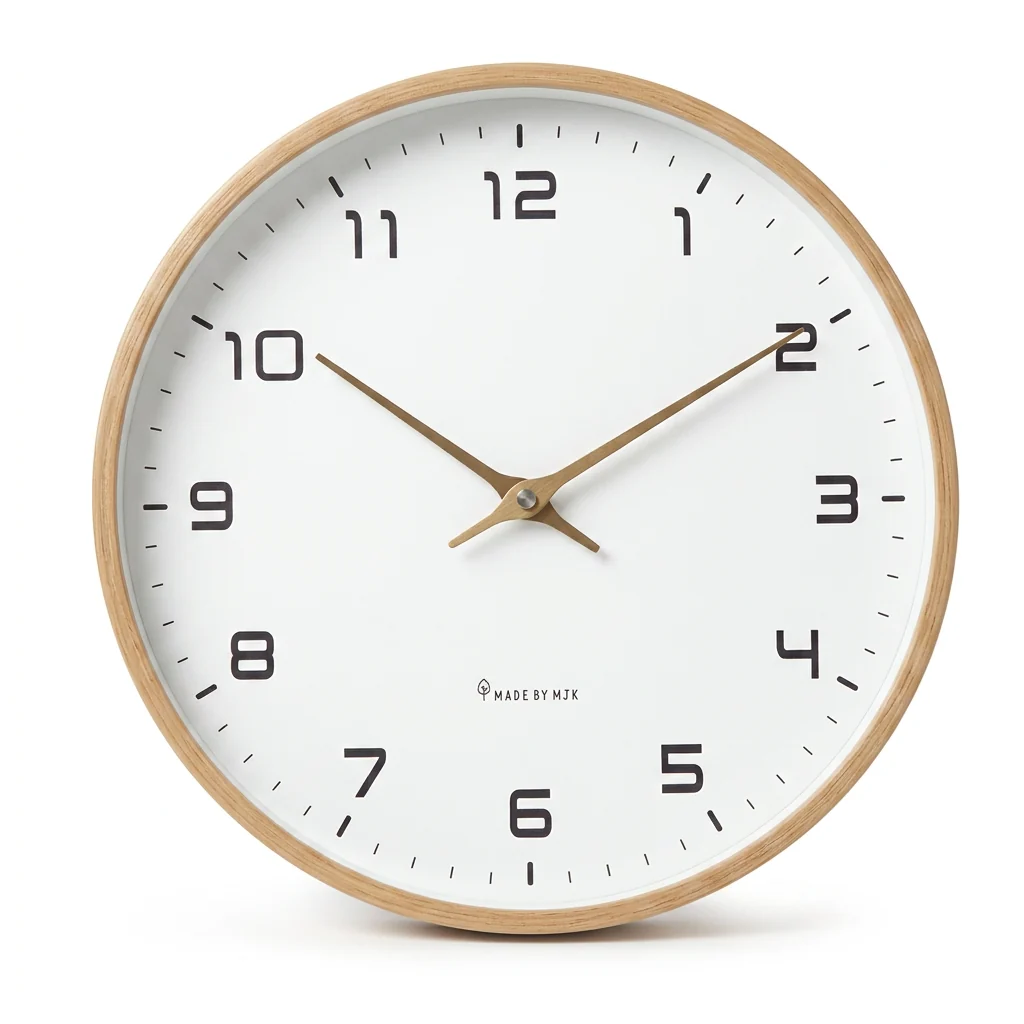 High-Quality Wood-Frame Wall Clock Silent Sweep Easy to Read Practical