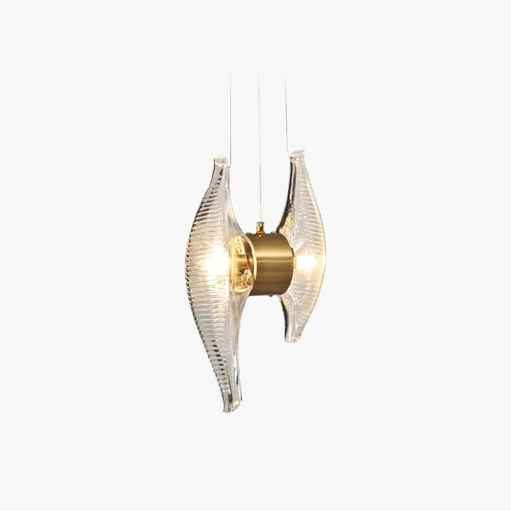 Natural Kirsten Shell Pendelleuchte Glas Aluminium Luxury