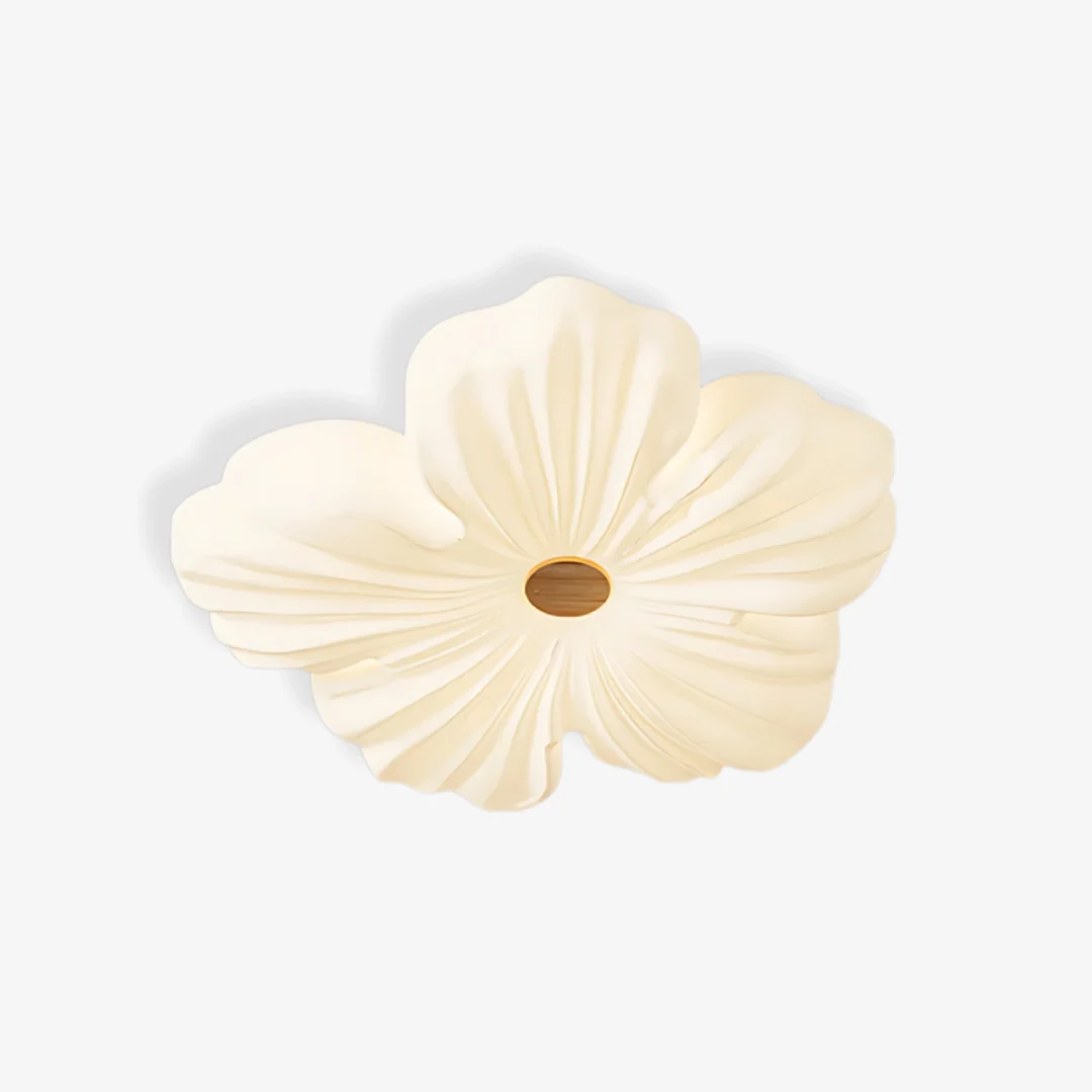 Sustainable Cream Flower Ceiling Lamp Soft