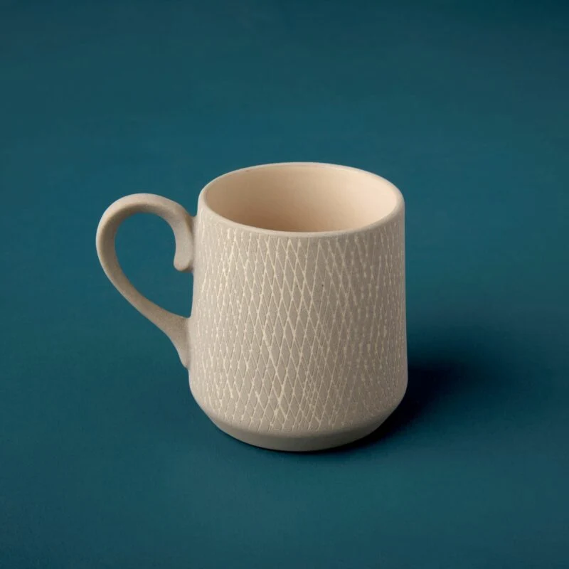 User-Friendly Crosshatch Stoneware Espresso Cup - Sterling Responsible