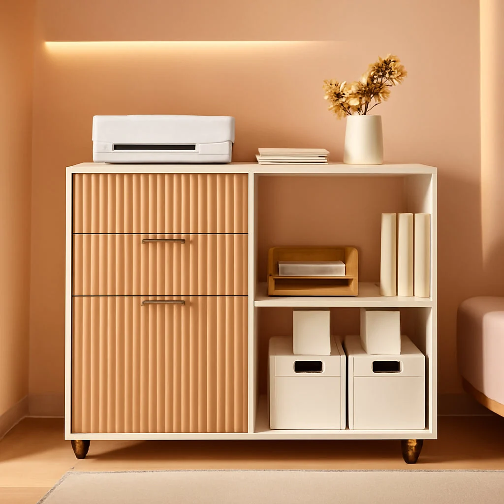 Recyclable Natural Oak Industrial Grade Filing Cabinet Drawers Artisan