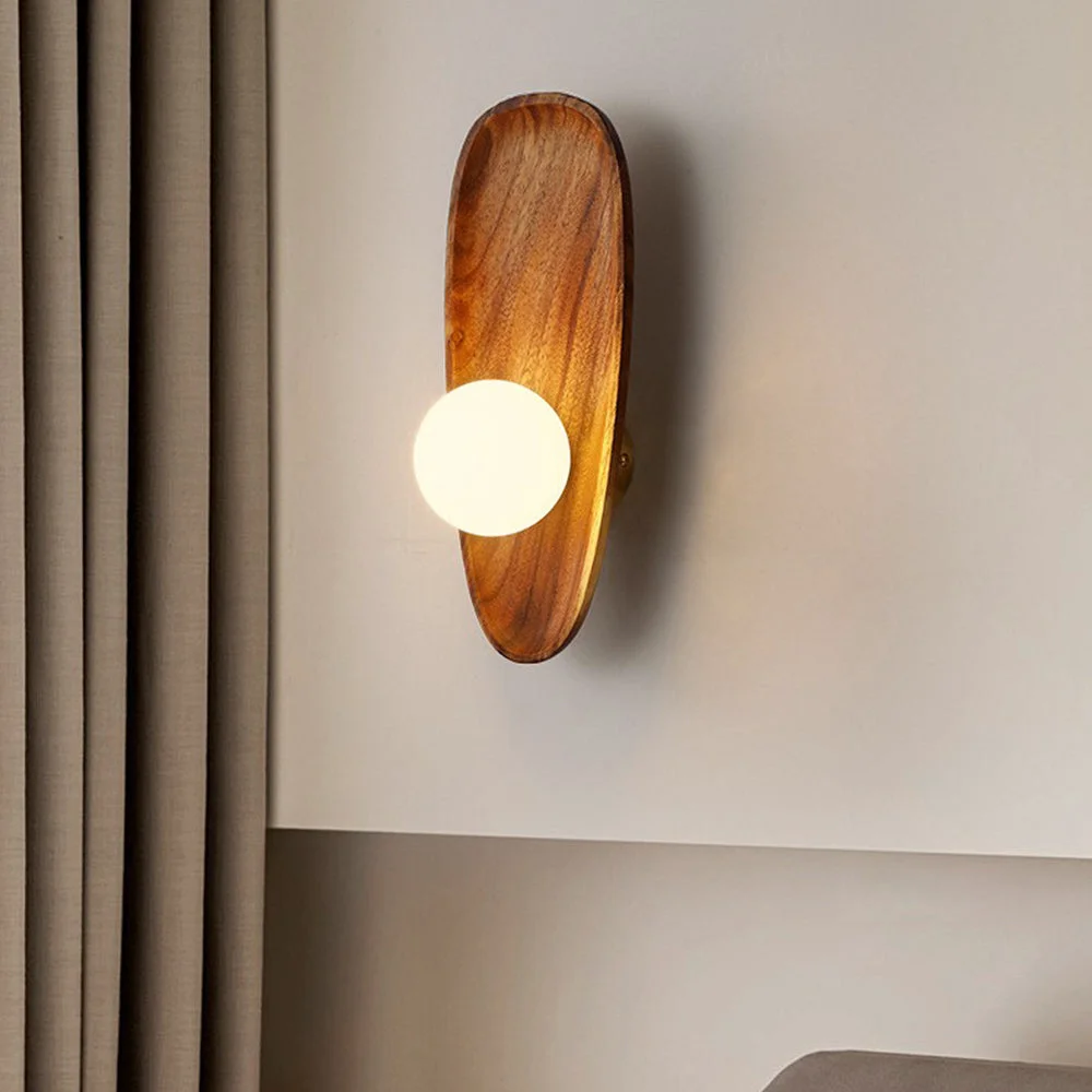 Fine Crafted Minimalist Solid Wood Wall Sconce