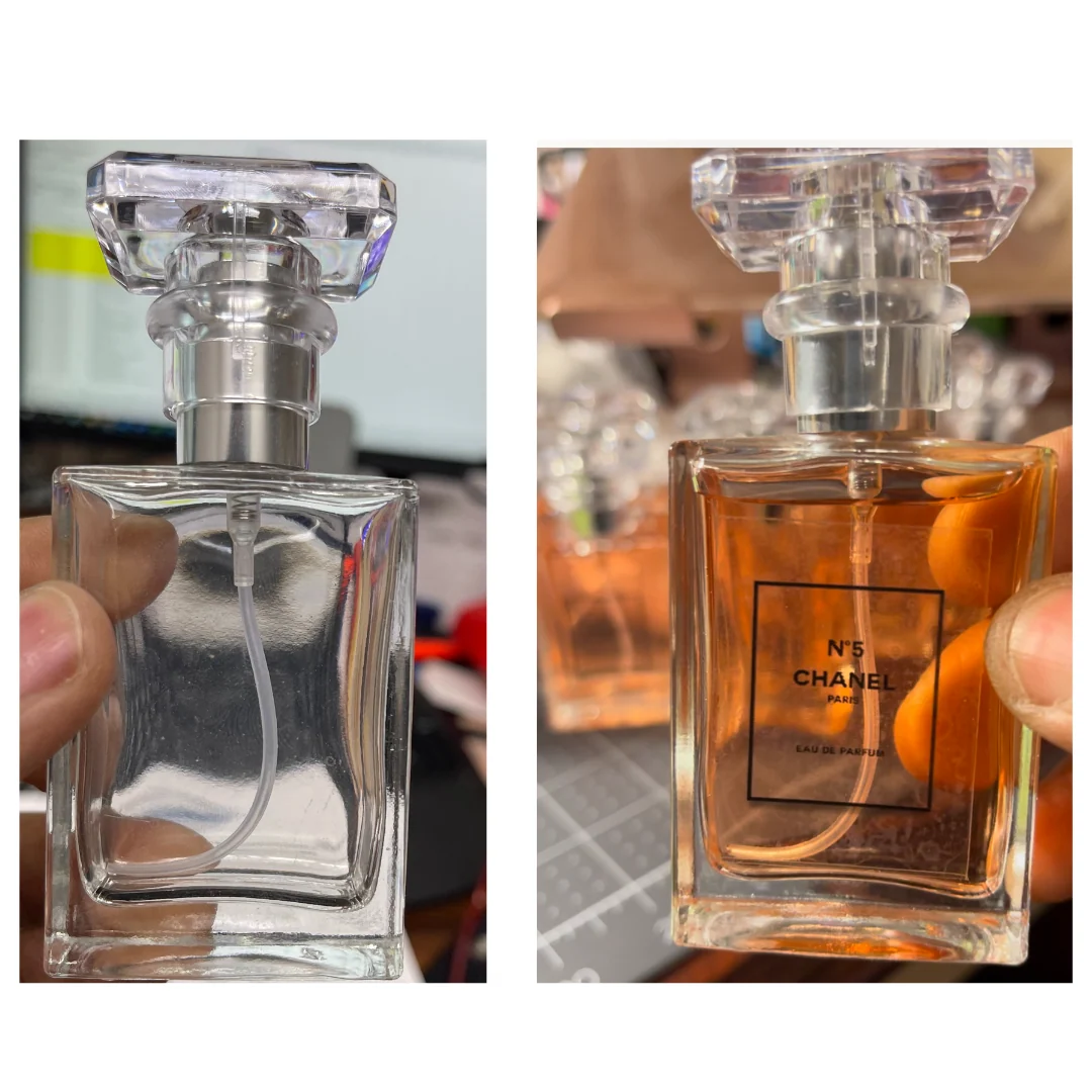 Refined Chanel Themed Perfume Bottles Set of 6 Prestigious