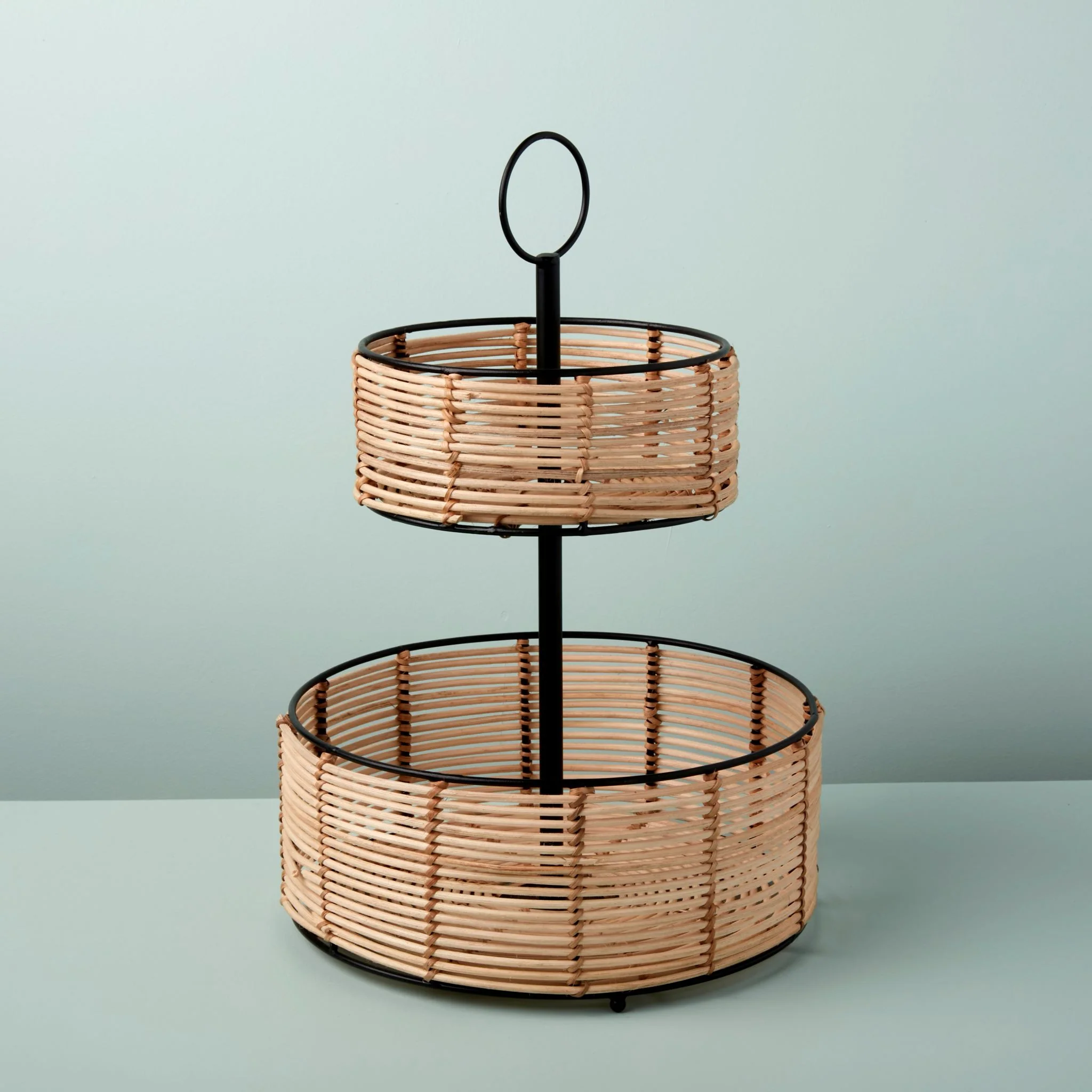 Convenient Simla Cane Tiered Basket Exclusive