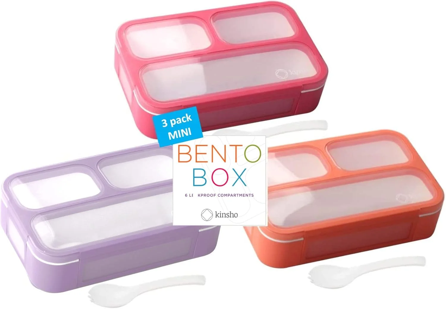 Fine kinsho Mini Lunch-Box Snack Containers for Kids Small Bento-Box Portion Container Toddler Pre-School Leak-proof Boxes for Work Travel Classic