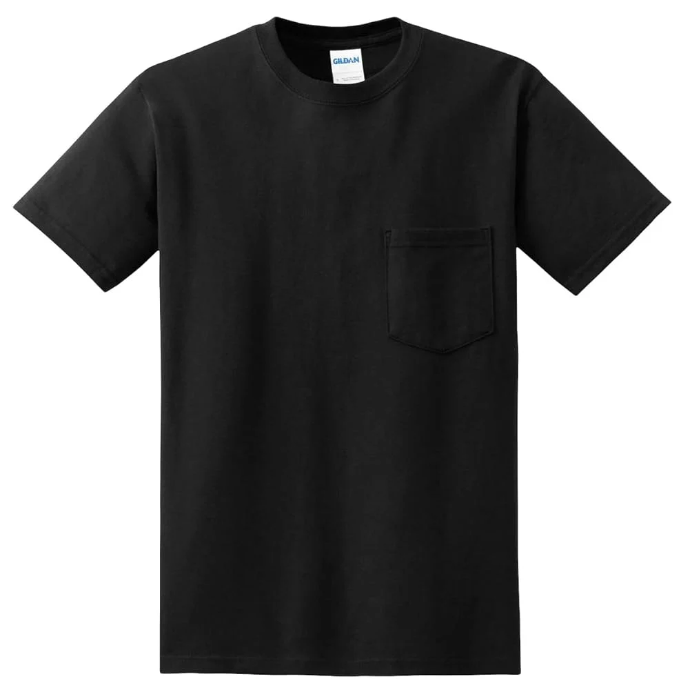 Smooth Short Sleeve T-Shirt Plus Size w Pocket Safe