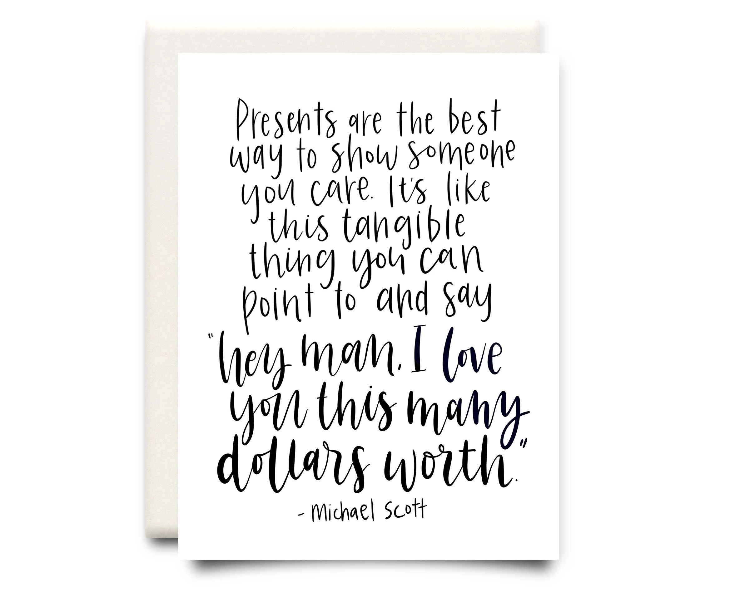 Recyclable Michael Scott Quote Birthday Greeting Card Outstanding
