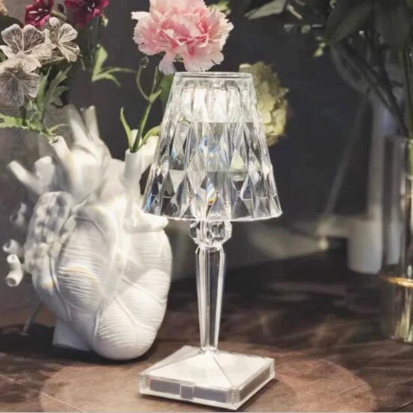 Outstanding Rechargeable Wireless Diamond-Effect LED Table Lamp Prestigious