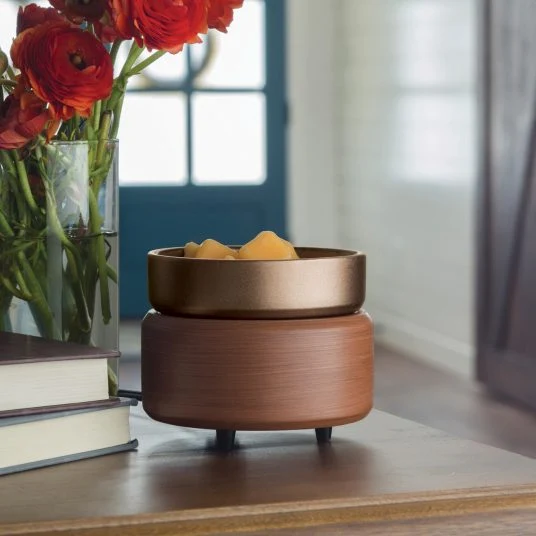 Functional Bronze Walnut 2-in-1 Fragrance Warmer Casual