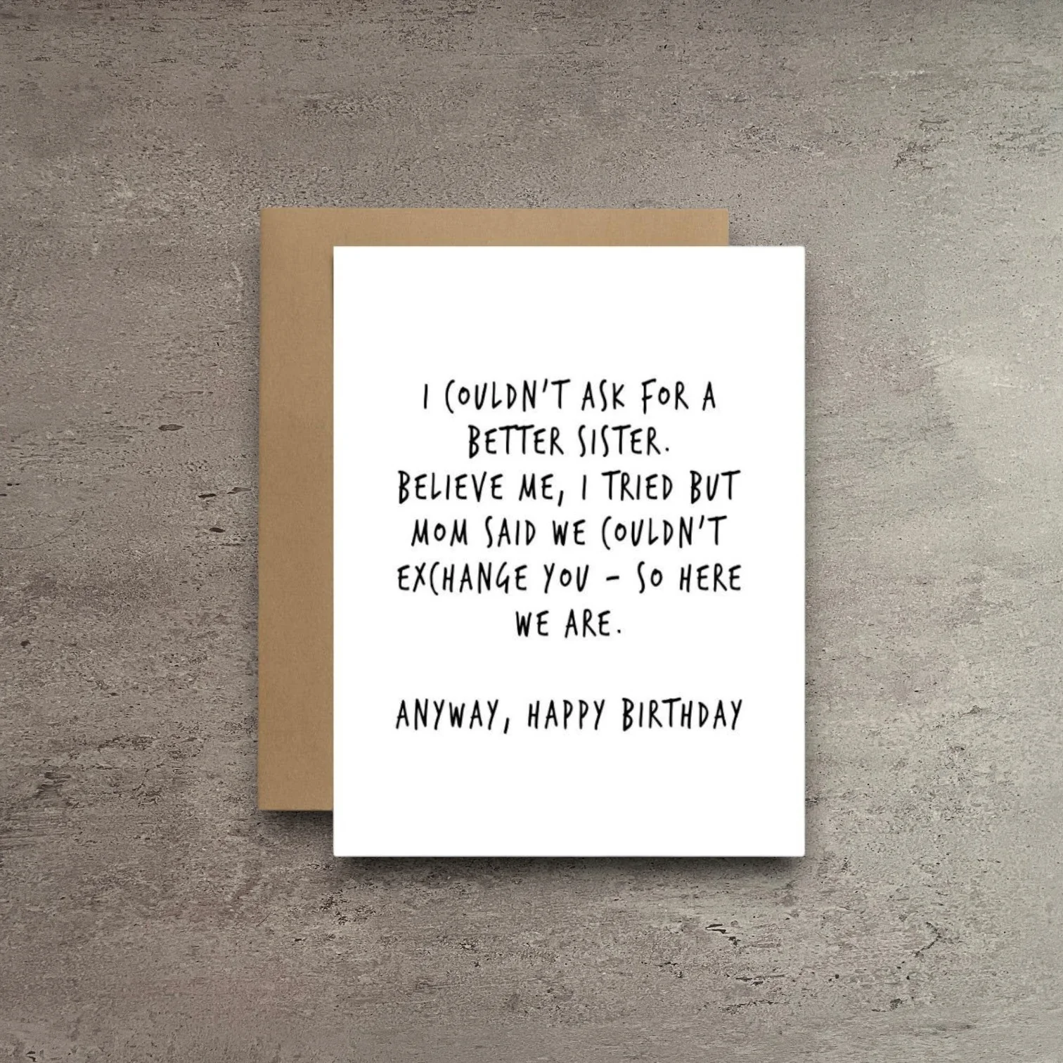 Luxury I Couldn't Ask for a Better Sister Card Contemporary