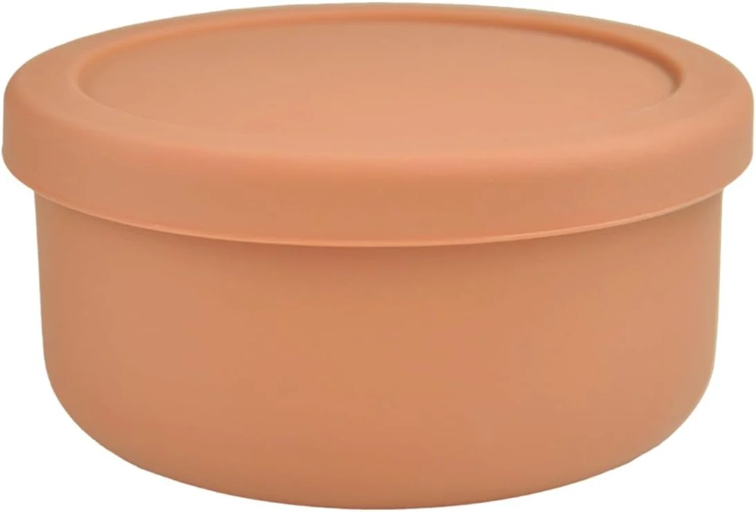 Flexible XU PEIQI 24oz Covered Silicone Lunch Salad Bowl Round Fruit Snack Container for Meal Prep Leftovers Soup Stew Storage Excellent