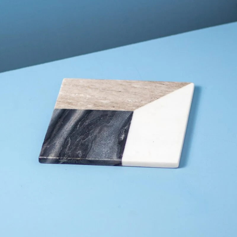 Excellent Geometric Marble Square Board Reusable