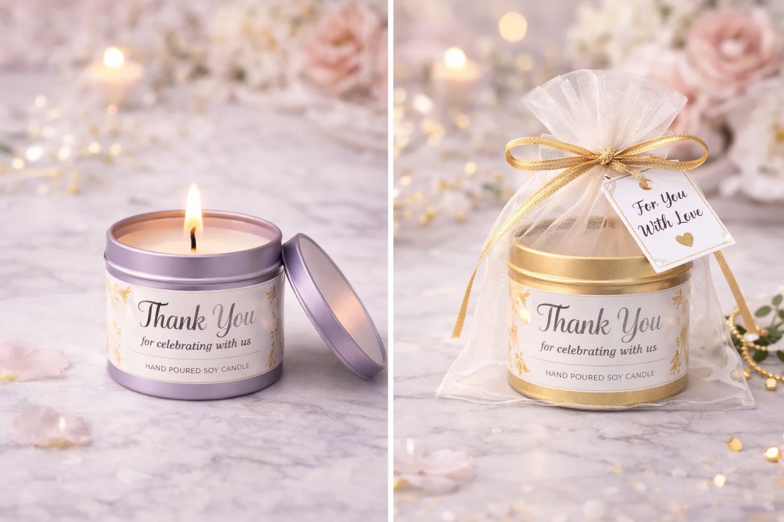 Responsible Party Favor Candles Sophisticated