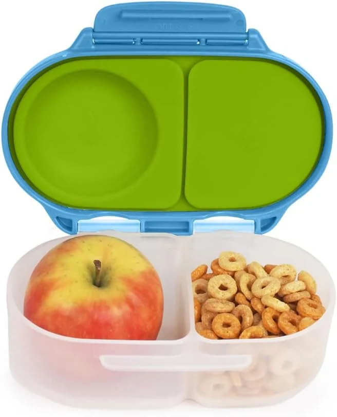 Classic b.box Snackbox Mini Bento Lunch Box with 2 Leakproof Compartments I for Toddlers Kids Lunch Snacks Fits Whole Piece of Fruit BPA Convenient