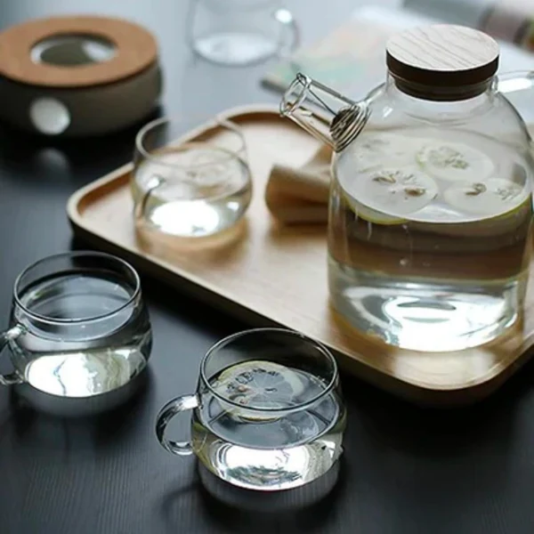 Crafted Borosilicate Glass Teapot Set Authentic