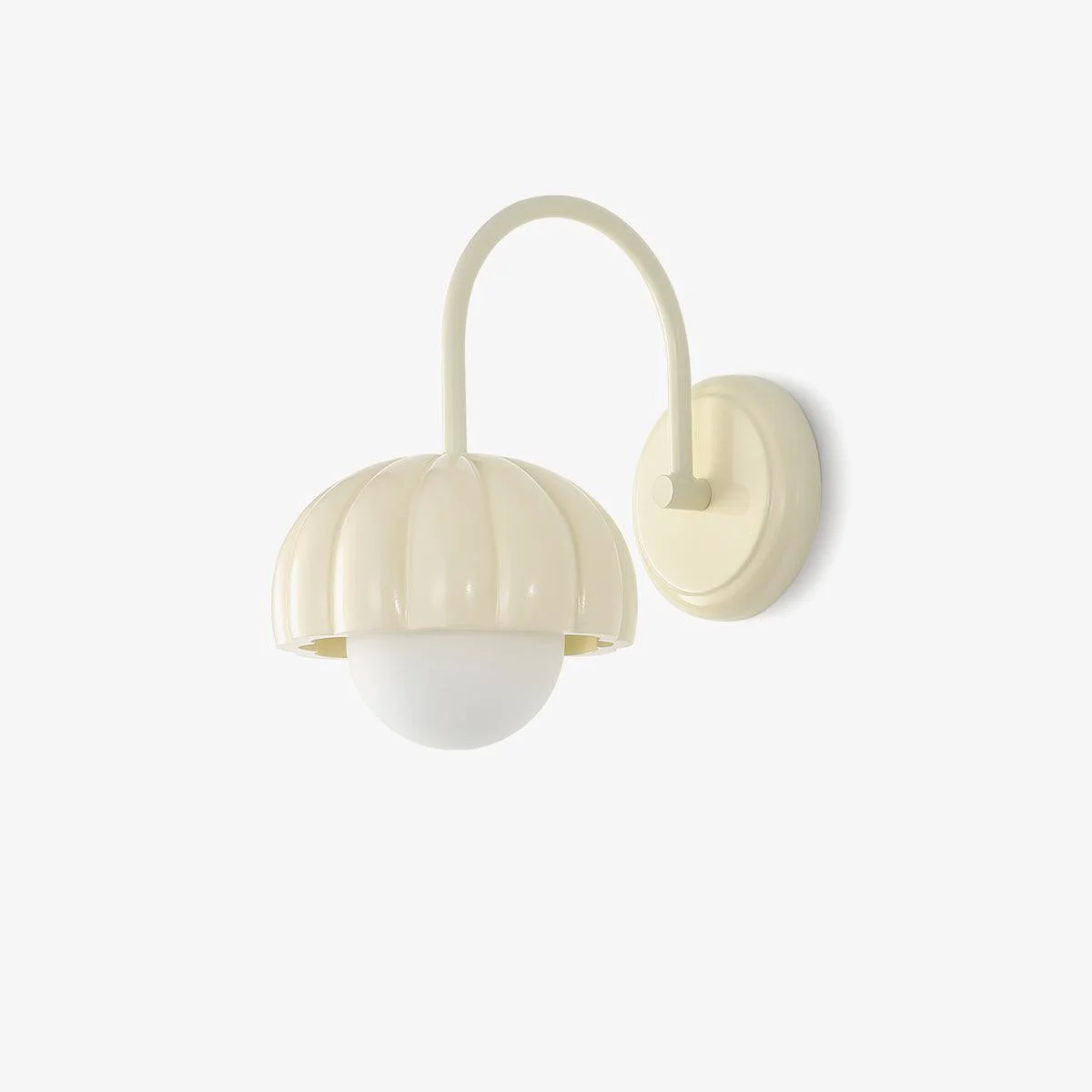 Contemporary Creamy Pumpkin Wall Light Optimized