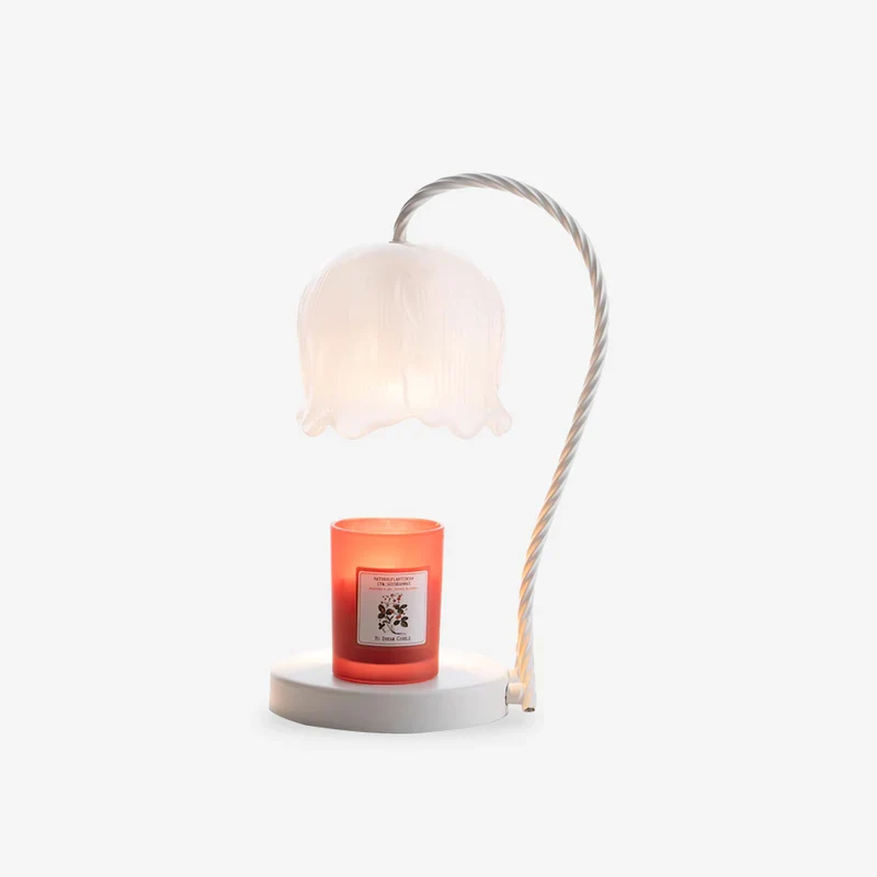 Soft White Tulip Candle Warmer Lamp Advanced