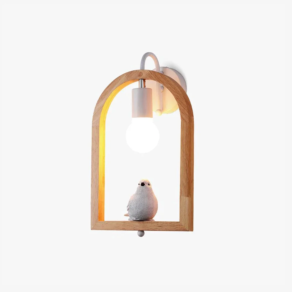 Elite Wood Bird Resin Wall Light Efficient