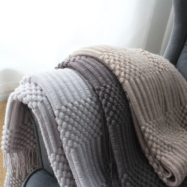 Sustainable Waffle Knit Throw Blanket Top-Quality