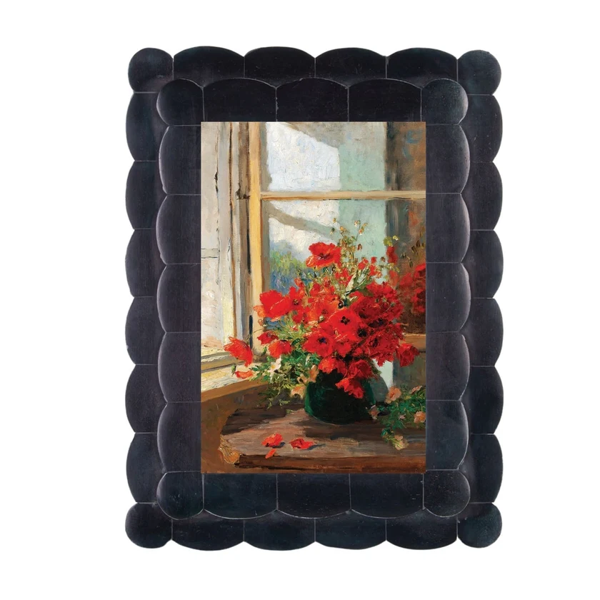 Soft Reverie Scallop 4x6 Photo Frame Black Durable