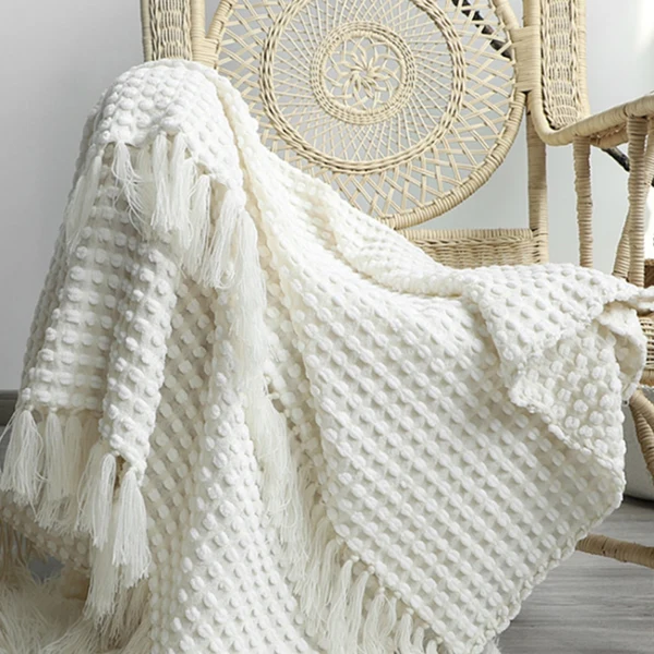 Breathable Nordic Style Throw Blanket Crafted