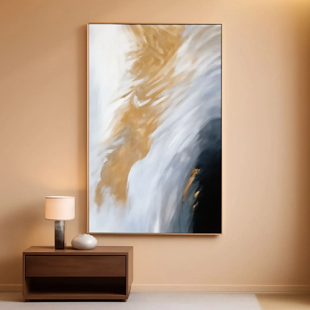Outstanding Abstract Wall Art 24x48 Inches Black White Healthy