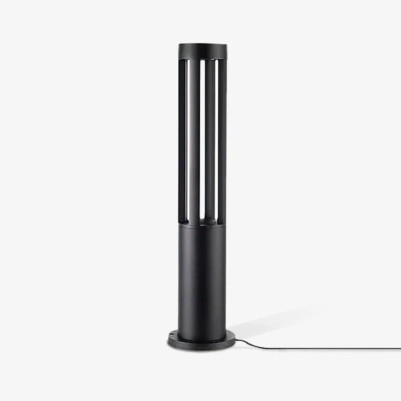 Quality Black Cylindrical Garden Outdoor Light Fine Crafted