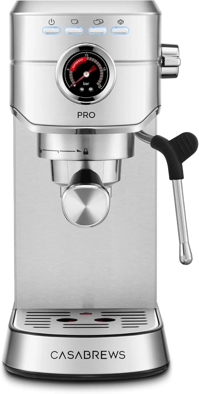 Secure Casabrews 5418 PRO Espresso Machine 20 Bar Upgraded Espresso Maker with Powerful Steam Milk Frother World-Class